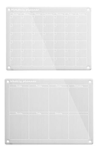 Calendario Acrílico Magnético Para Nevera, Pizarra De Borrad