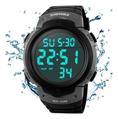 L Reloj Hombre Para Deportivo Contra Agua Numeros Grandes