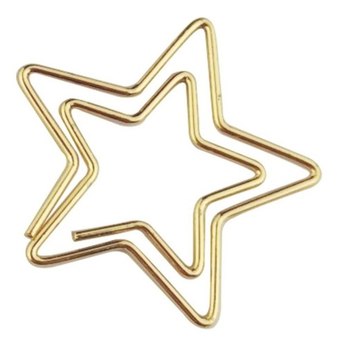 Clip Metalico Papeles Varios Diseño Estrella X 12 Unidades