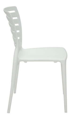 Imagem 4 de 5 de Cadeira de jantar Tramontina Sofia respaldo horizontal, estrutura de cor branco, 1 unidade