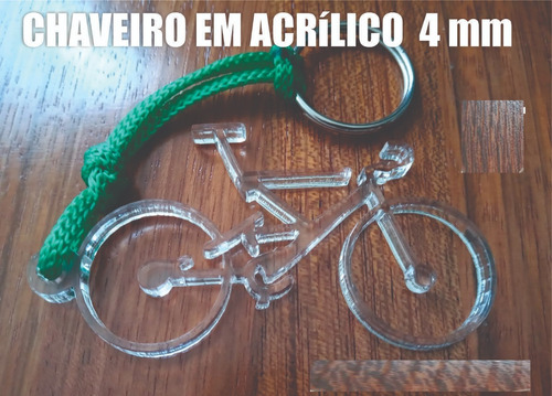 Imagem 1 de 1 de Chaveiro Bicicleta Em Acrílico - Pacote Com 50 Peças
