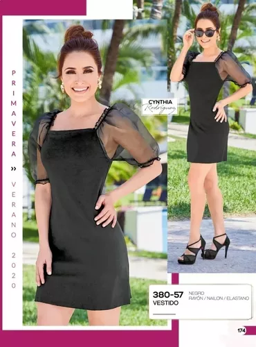 símbolo Clip mariposa Oblicuo Vestido Negro Transparencia Cklass 380-57