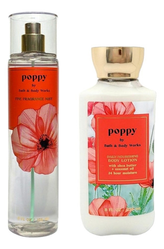 Body Mist Body Lotion Poppy Bath & Body Works