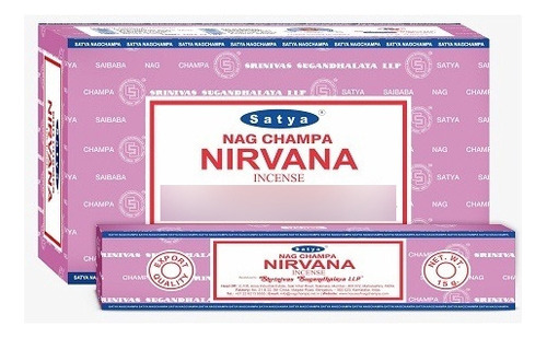 Incenso Nag Champa Satya Massala Aromas Diversos 12 Unidades Fragrância Nirvana