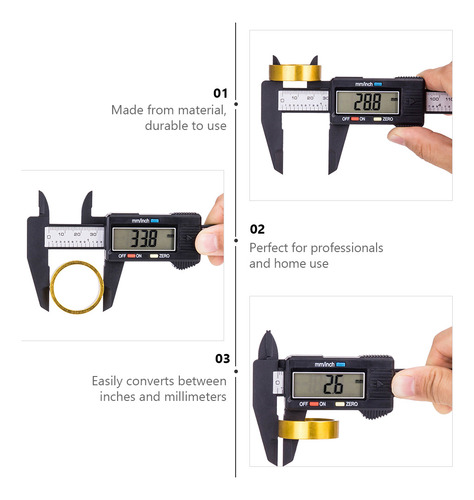 1 Calibrador Vernier Con Pantalla Digital De 0 A 150 Mm, Cal