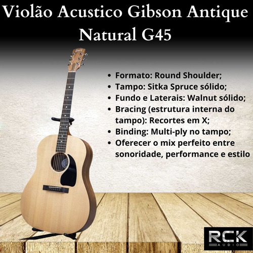 Violão Acústico Gibson Antique Natural G45