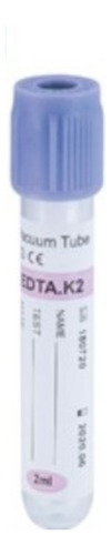 Tubo T/lila Edta-k2 4ml 13x75mm Pet, Rack 100ud