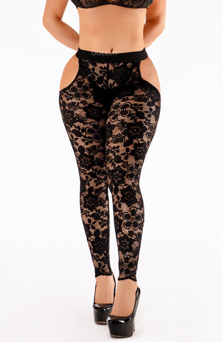 Leggins Mallon Incluye Tanga Corte Twerking Sexy Encaje Dama