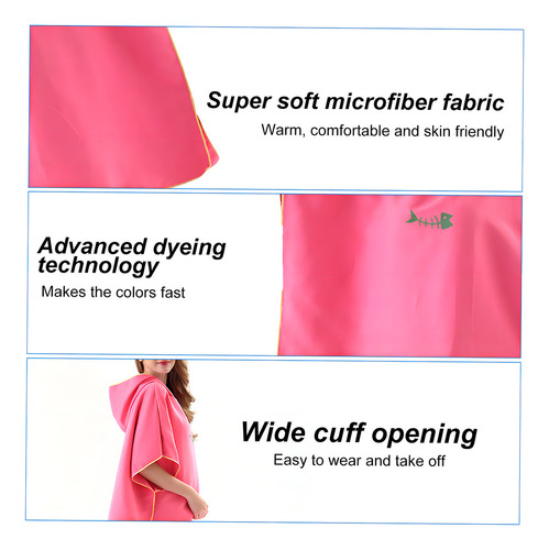Toalla Cambiadora Surf Poncho, Toalla De Baño De Microfibra