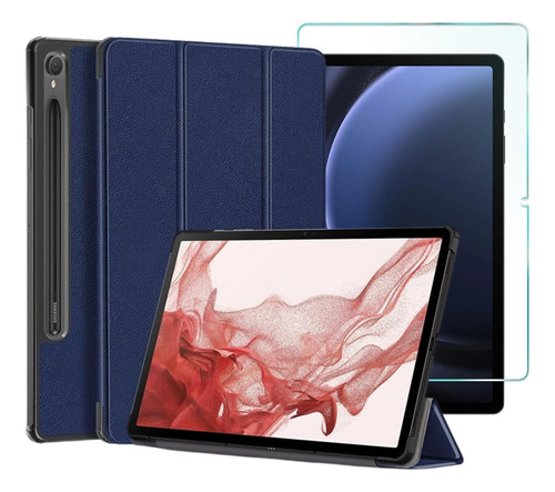 Funda Smart Cover Para Tablet Samsung Galaxy S9 Fe + Vidrio
