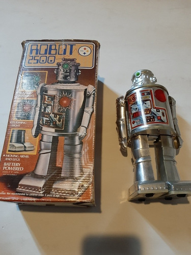Robot 2500 Con Caja Funcionando Años 70s