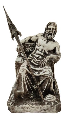 Adorno Acuario Resina Dioses Griegos Zeus 