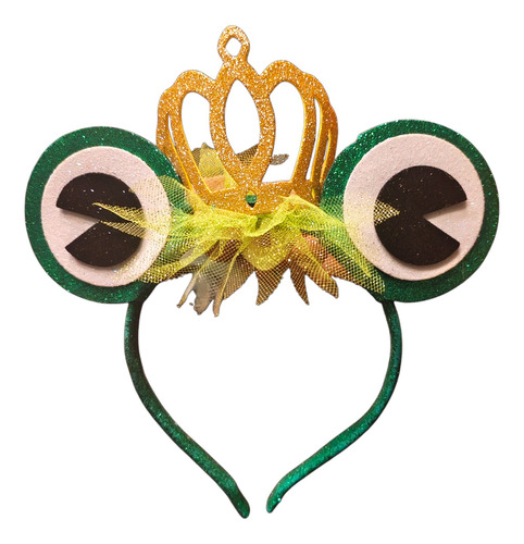 Diadema De Rana Para Niña De Foami Con Corona Verde