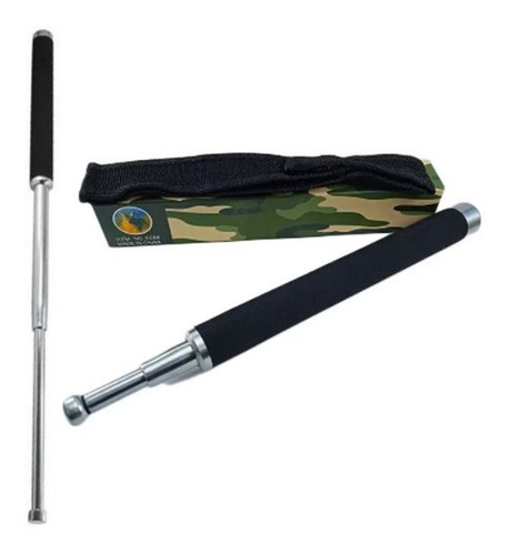 Tambo Baston Expandible Grande Pesado Acero + Estuche