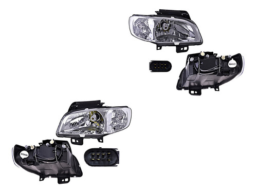 2) Faros Delanteros Depo Ibiza Seat 1999-2001