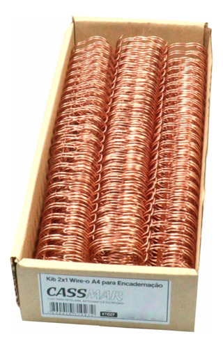 Wire-o Para Encadernação 2x1 A4 Rose Gold 5/8 120 Fls 36un