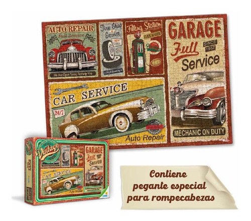 Rompecabezas 1000 Piezas Retro Vintage Carros Clasicos Ronda