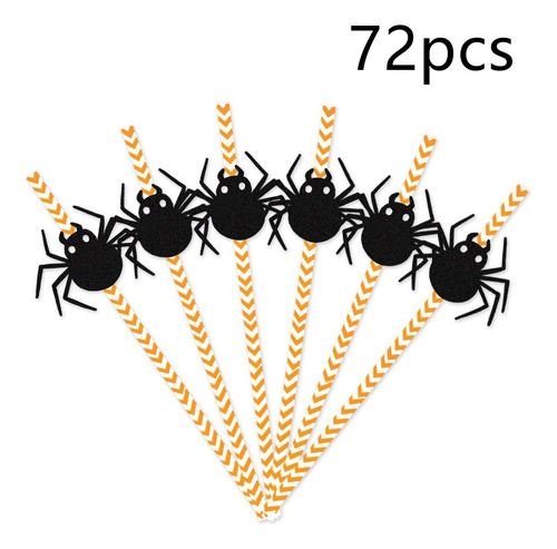 72pcs Paja Esqueleto Araña Taza Decoración Fiesta Halloween