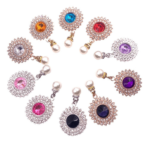 10x Pingentes De Strass Ornamentos Acessórios