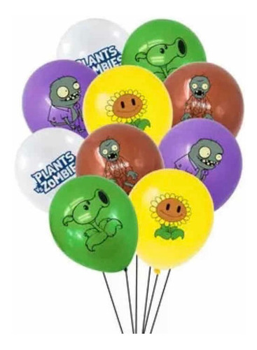 Pack De Globos Plantas Vs Zombies