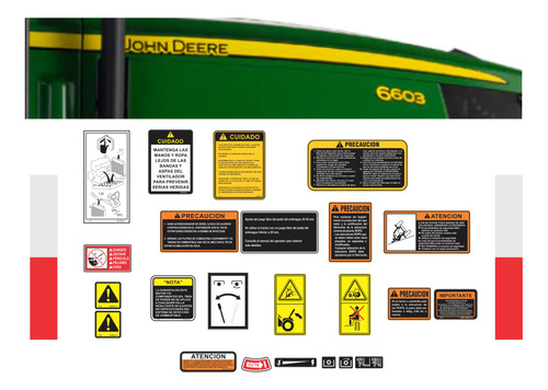 Calcomanías Para Tractor Agrícola 6603 2wd En Español