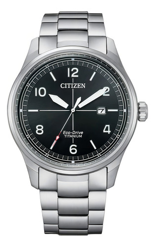 Relógio Citizen Super Titanium Eco-drive Bm7570-80e/tz21223t Cor da correia Prateado Cor do bisel Prateado Cor do fundo Preto