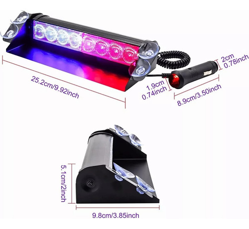 Estrobo Chase Barra Focos Led Estrobos Parabrisas Para Auto