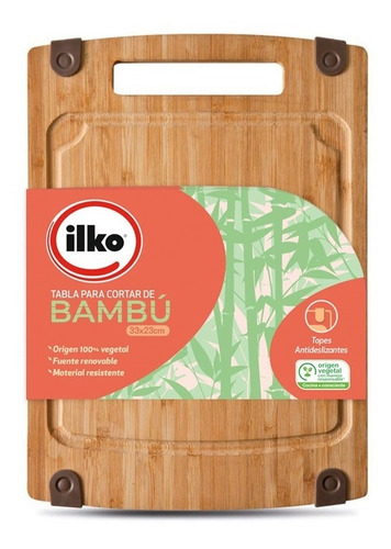 Imagen 4 de 6 de Tabla De Cocina Para Picar Ilko Bambú 33x23 Cm