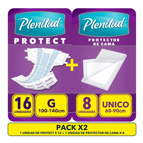 Pañal Para Adultos Plenitud Protect + Protector De Cama