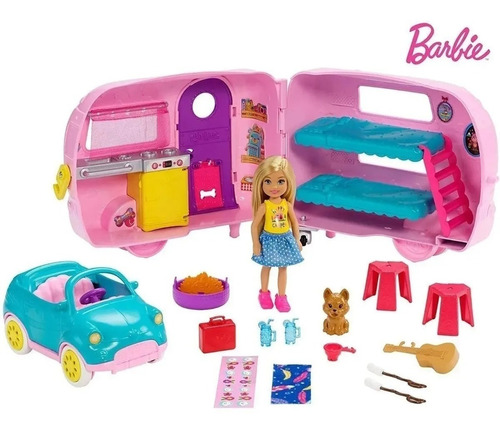 Boneca Barbie Family Chelsea E Trailer De Acampamento Mattel | Parcelamento  sem juros