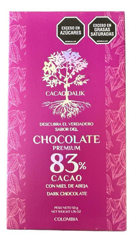 Chocolatina De Cacao Puro Al 83%, 70% Y - Kg a $220
