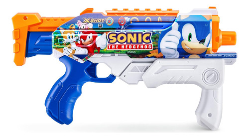 Pistola Agua Sonic Sega Original Zuru Llenado Rápido 500 Ml