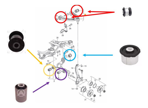 Bandeja Audi Q7 Volkswagen Touareg (kit 10 Pzas)