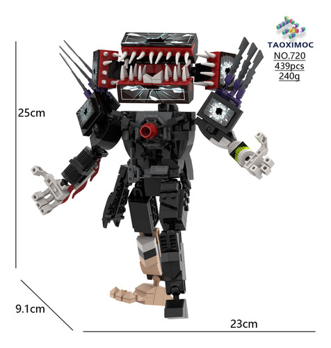 Bloque De Construcción De Inodoro Toy Zombie Titan Tv Man
