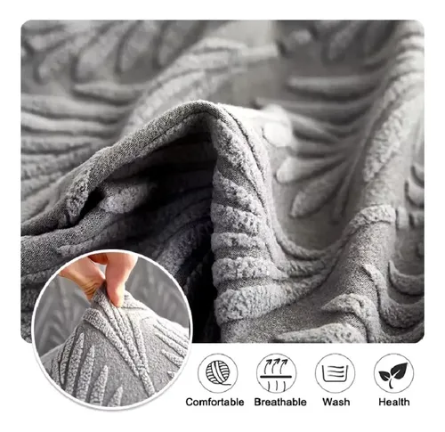 Pack De 6 Fundas Jacquard Cubre Sillas Comedor Diseño Hojas