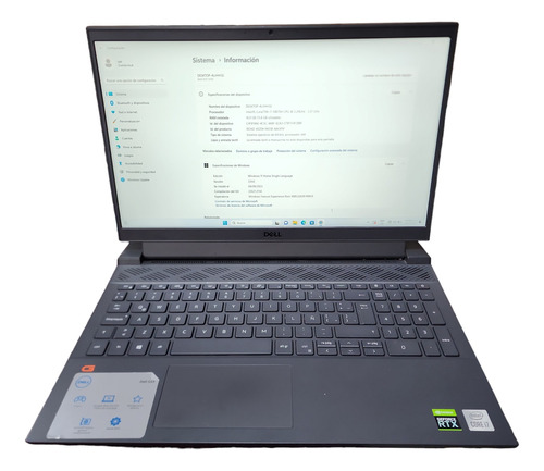 Laptop Dell G15, Ssd 512 Gb, Ram 16 Gb, Gris, Core I7