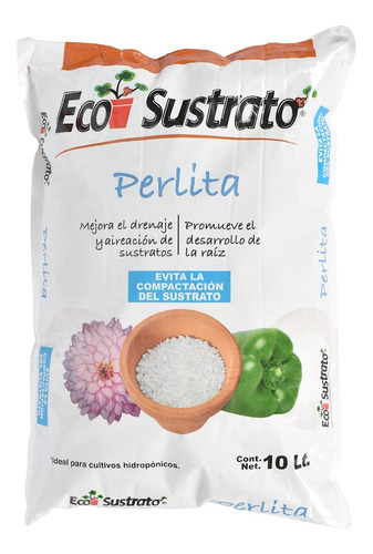 Sustrato Perlita Ecosustrato 10 L Hidroponía