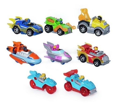 Paw Patrol Mighty True Metal Carritos X8 Vehiculo Patrulla 