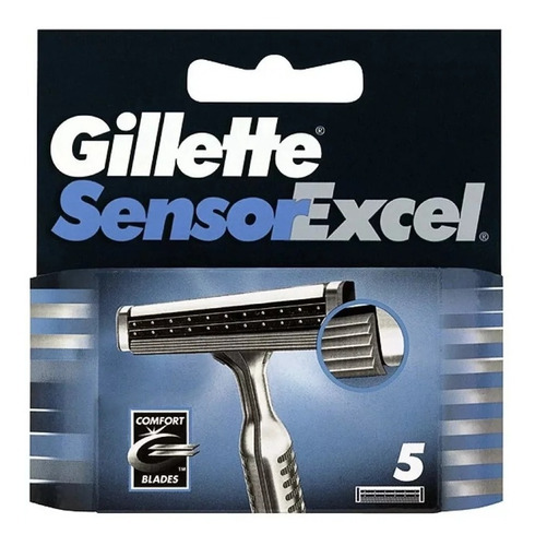 Gillette Sensor Excel (x5) Cartuchos De Afeitar Oferta