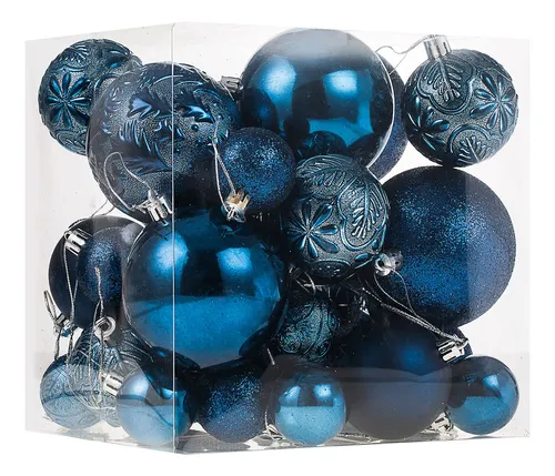 Adornos De Navidad Para Arboles De Navidad, Azul Nocturno In