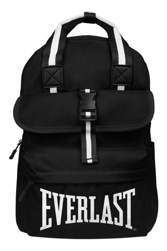 Mochila Everlast Urbana 19992 Gym Escolar Aire Libre Color Negro Diseño de la tela Reforzado 100% Nylon