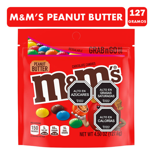 M&m Peanut Butter Importado Mars (bolsa Roja Con 127,6gr)