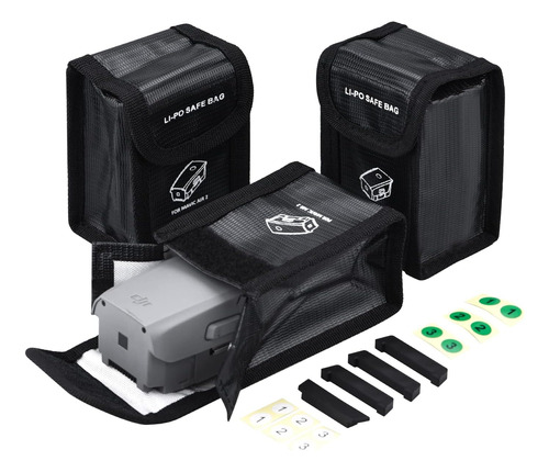 Battery Safe Bag & Battery Dustproof Plugs For Dji Air ...