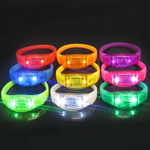 450 Unid. Pulseiras De Led Pisca Conforme Batida Da Musica