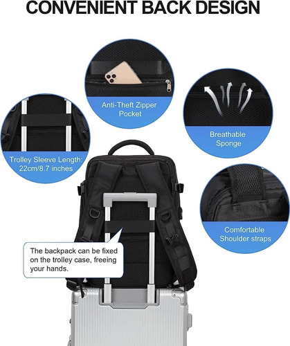 Mochila Para Portátil Multifuncional Gran Capacidad 40 Lts