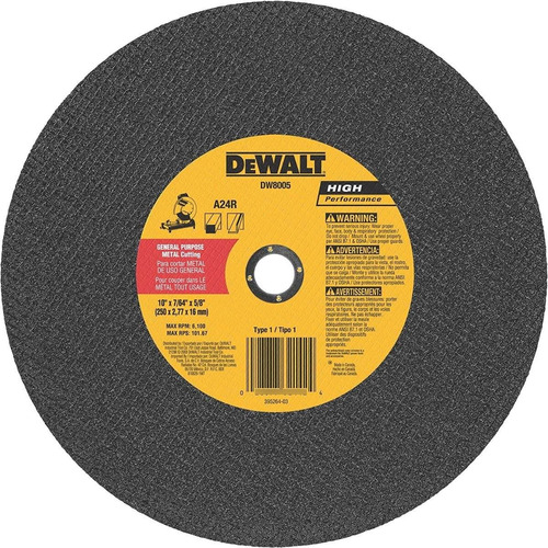 Disco Dewalt Corte De Metal Ingletadora 10 Inch De Uso Rudo