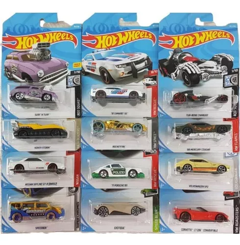 Kit 3 Carrinhos Hot Wheels Sortidos C4982 Mattel Básicos Escala 1:64 -  Happily Brinquedos