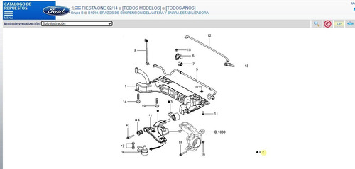 Parrilla Suspension Ford Fiesta Del. Izquierda C/rotula