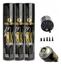 Comprar Kit 3x Refil Lata Gás Butano Isqueiro Maçarico 5 Adaptadores