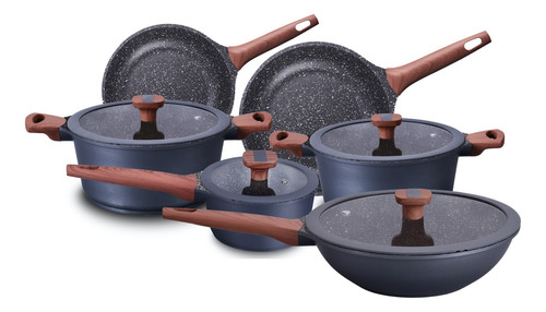 Conjunto 6 Peças Linha Titanium Mta Com Wok Rev. Ceramico